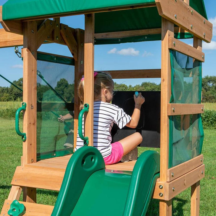 Buckley Hill Play Tower with Swing and Slide | Weight- 66.68 Kg (3-10 Years)
