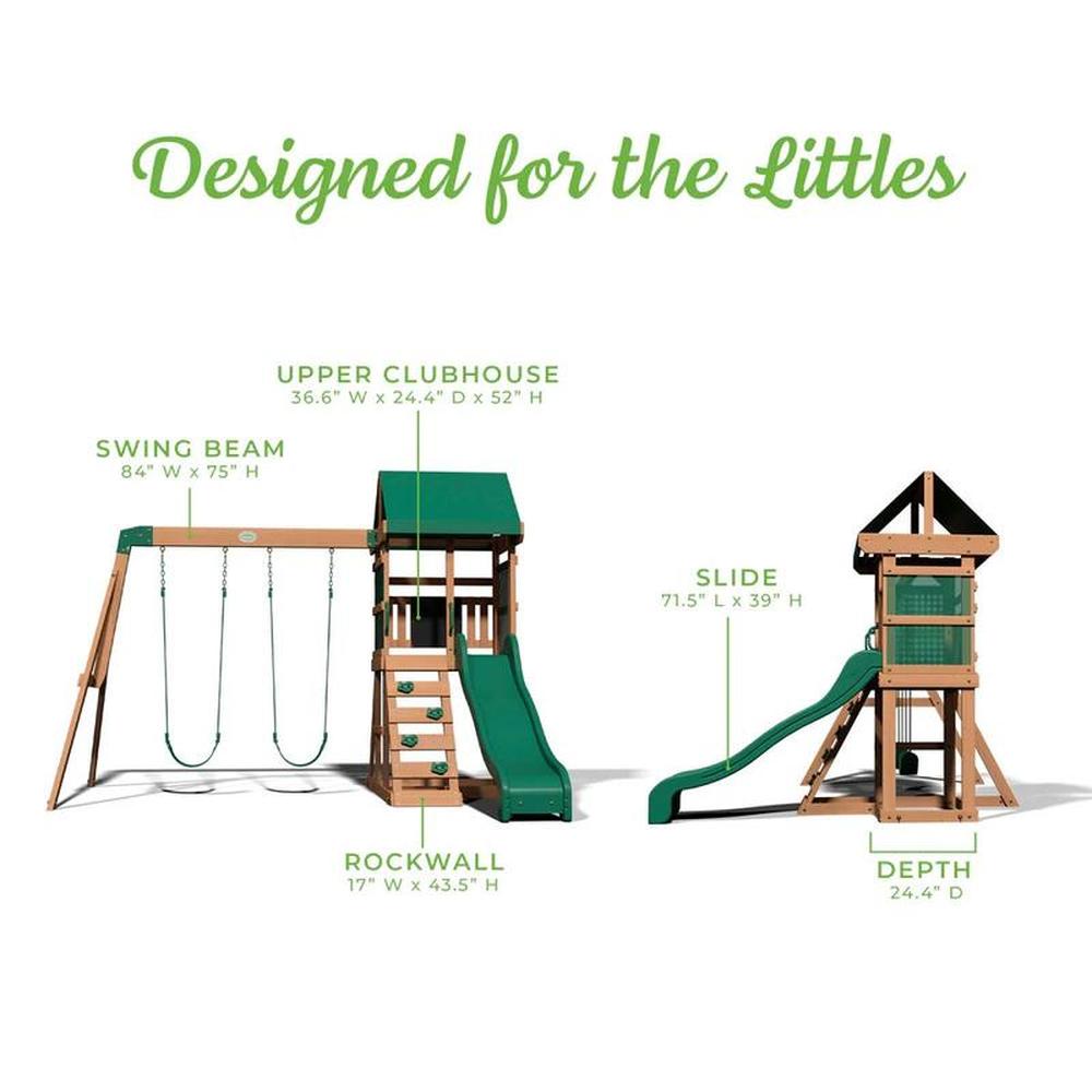 Buckley Hill Play Tower with Swing and Slide | Weight- 66.68 Kg (3-10 Years)