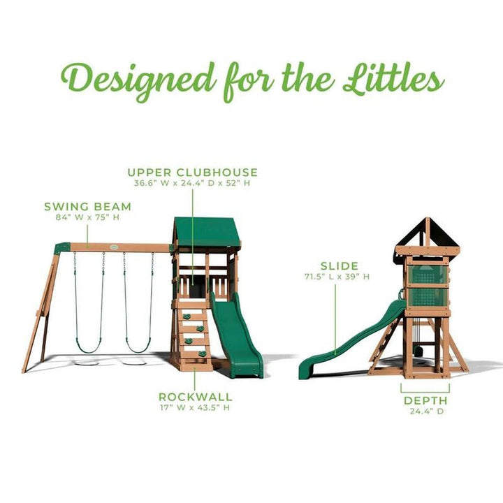 Buckley Hill Play Tower with Swing and Slide | Weight- 66.68 Kg (3-10 Years)