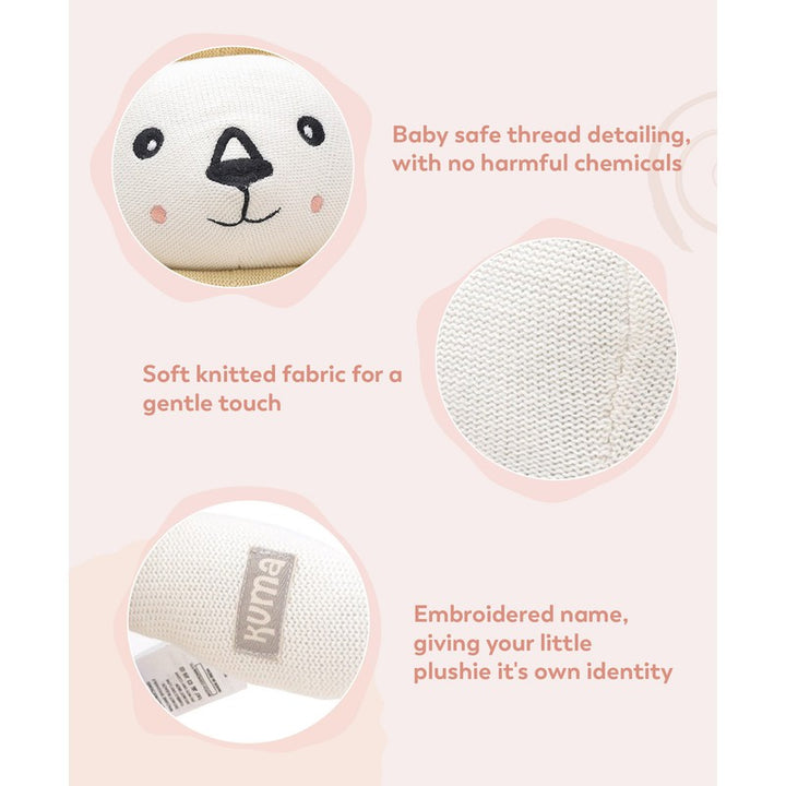 Kuma Knitted Soft Toy- White