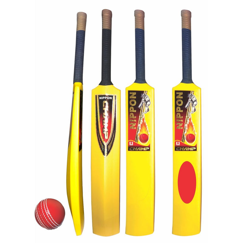 Nippon Cricket Bat & Ball Set (Plastic) - Full Size (12 Years & Above)