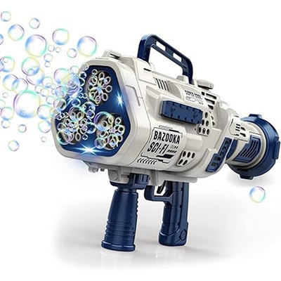 Automatic Bazooka Bubble Blaster | 29 Hole | LED Lights | Blue