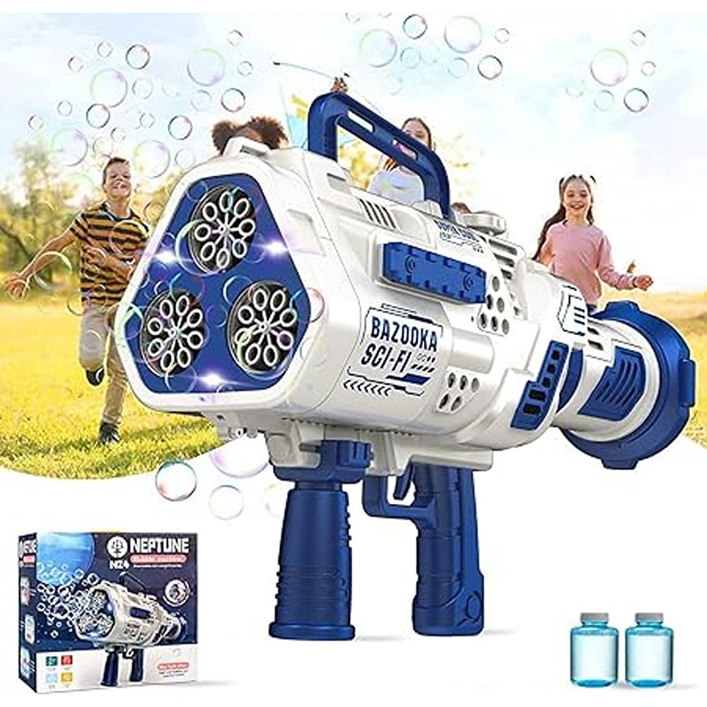 Automatic Bazooka Bubble Blaster | 29 Hole | LED Lights | Blue