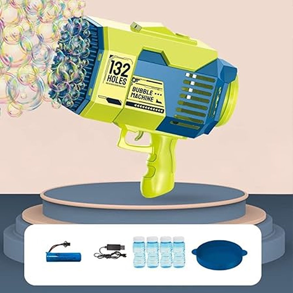 Automatic Bazooka Bubble Blaster | 132 Holes | Green |