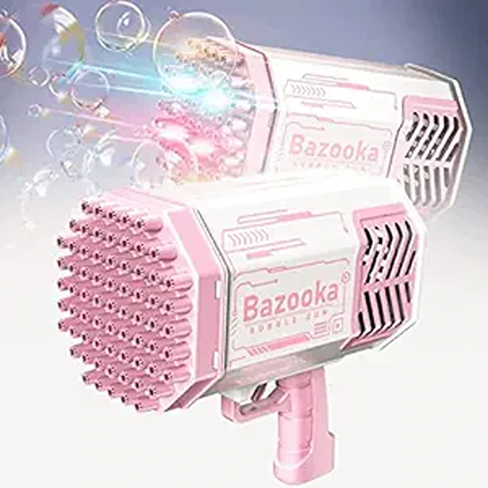 Automatic Bazooka Bubble Blaster with LED Lights (Pink)