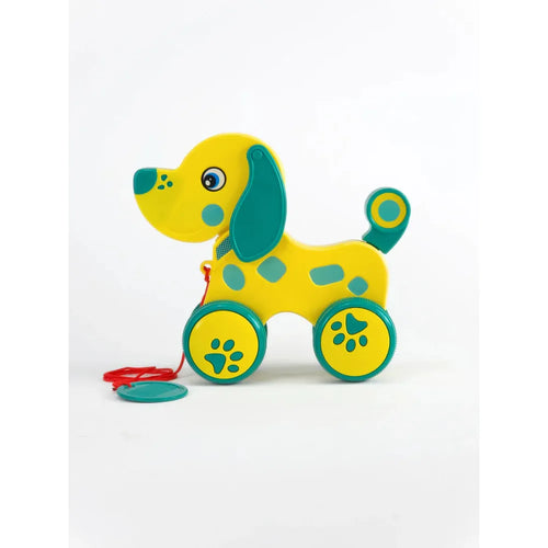 UATOYS My Little Puppy Pull-Along Toy with Wagging Tail & Bobbing Head (1-2 Years) - Yellow
