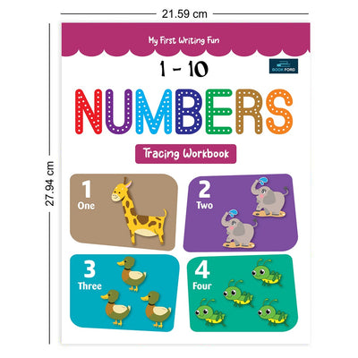 My First Writing Fun Tracing Workbook - Set of 2 Books - Numbers (1-10) and Lines & Curves