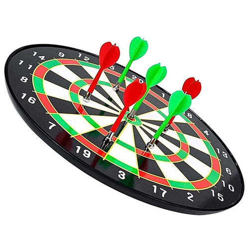 Hop N Play Magnetic Dartboard Set - 16 Inch Safe Dart Game with 6 Magnet Darts (6 Years till Grown Ups)