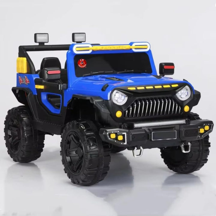 Battery Operated Angry Face Ride-on Jeep with Remote Control, Light & Music | 15.5 Kg | COD Not Available (3-8 Years)