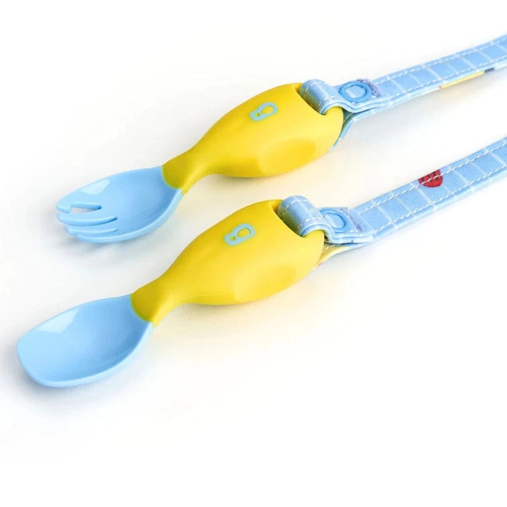 Handi Cutlery- Attachable Weaning Cutlery Set (Ducklings Pool Party Blue)