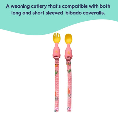 Handi Cutlery- Attachable Weaning Cutlery Set (Teddy Bear Pink)