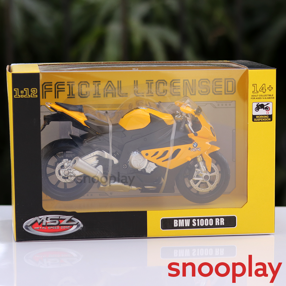 Metal Speed Zone Original BMW S1000 RR Licensed Diecast Bike | 1:12 Scale Model (14 Years till Grown Ups)