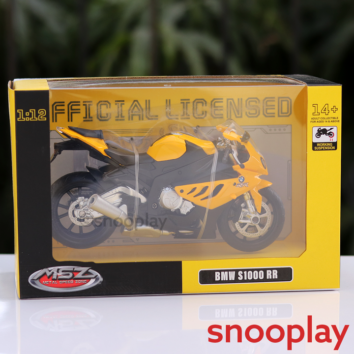 Metal Speed Zone Original BMW S1000 RR Licensed Diecast Bike | 1:12 Scale Model (14 Years till Grown Ups)