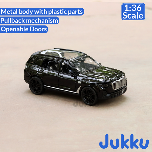 Jukku Resembling BMW X7 Diecast Car - Pullback, Openable Doors & Bonnet | 1:36 Scale (3 Years till Grown Ups)