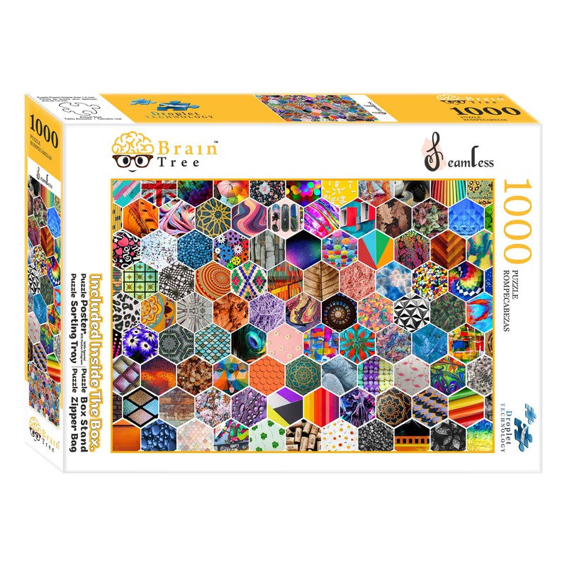 Seamless  Puzzles for Adults - 1000 Pieces with With 4 Puzzle Sorting Trays