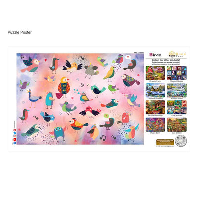 Birds Unique Puzzle for Adults - 1000 Pieces with 4 Puzzle Sorting Trays