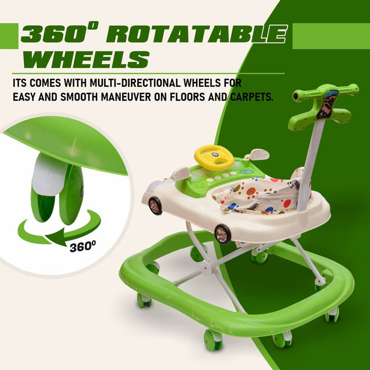 Musical Activity Walker with Light & Sound (9 Months to 1.5 Years) | COD Not Available | BMW | Green