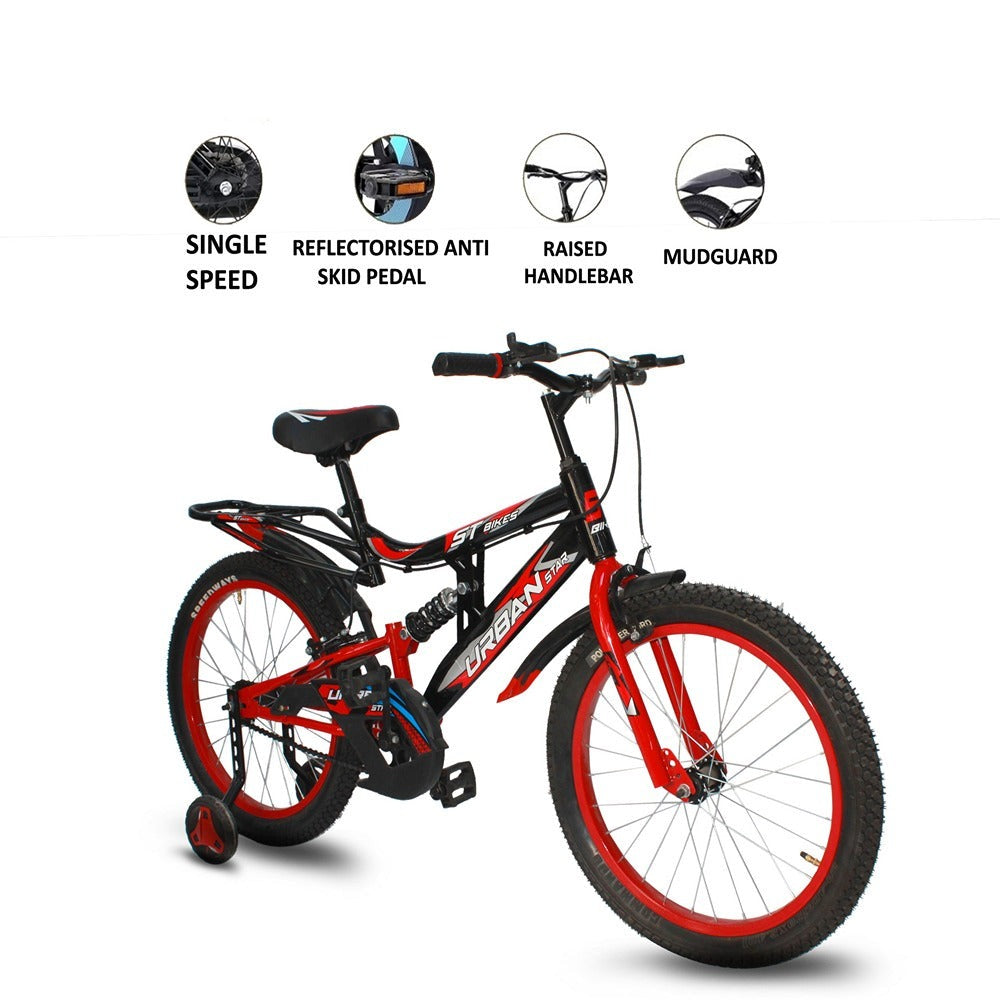 Shoker 20T Cycle (Frame Size - 12, 20 Inch) | Black and Red (COD not Available)