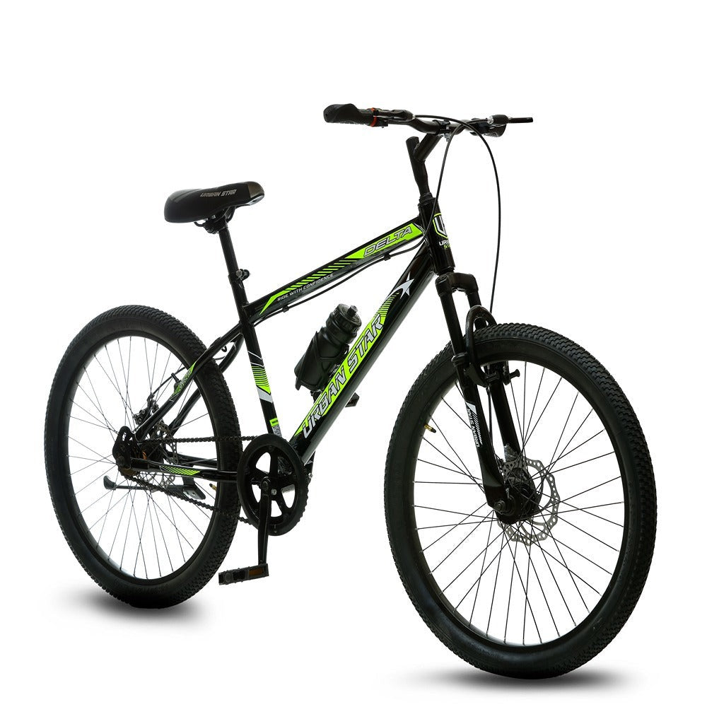 Bicycle with Dual Disc Brakes (Black/Green) | 24 Inches | COD not Available