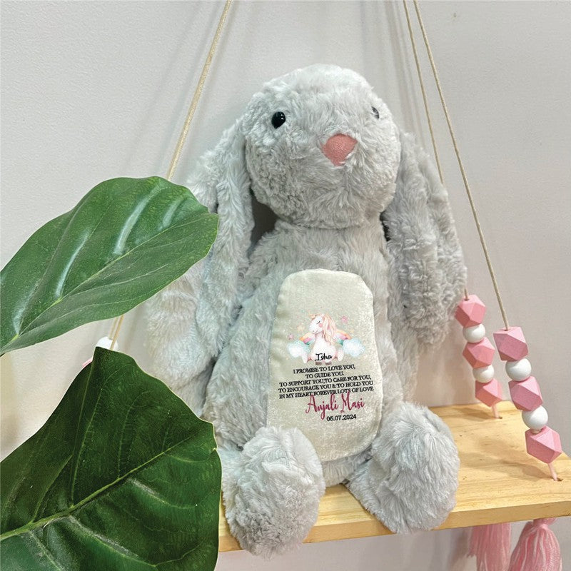 Personalised Bella The Bunny - Dreamy Cuddles Plush Toy | COD Not Available