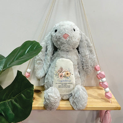 Personalised Bella The Bunny - Mom To Be Plush Toy | COD Not Available