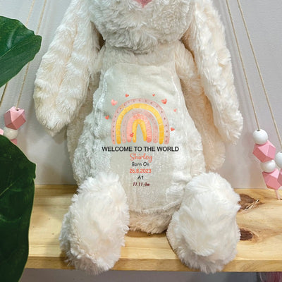 Personalised Bella The Bunny - Rainbow Wonder Plush Toy | COD Not Available