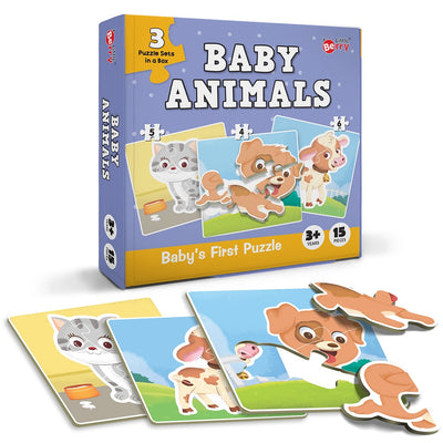 Baby Animal Fun & Educational Jigsaw Puzzle Set (15 Pieces)