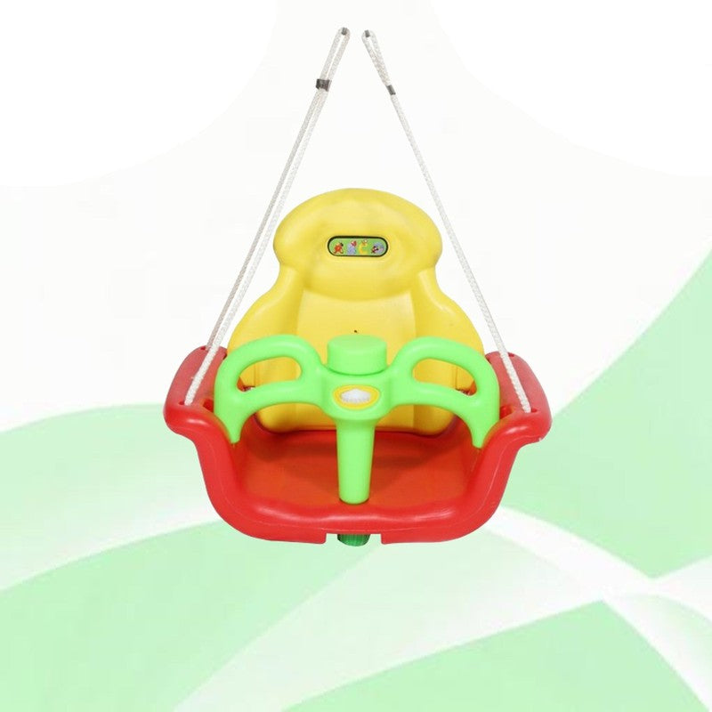 Hanging Swing for Kids with Adjustable Swing and Saddle Backrest to Support Baby | Multicolor | Pre-Assembled
