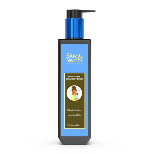 Blue Nectar Niraa Baby Body Lotion with Natural Ghee for Nourished Skin (12 Herbs) - 100ml