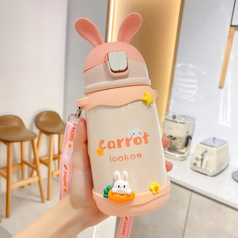 Bunny Themed Stainless Steel Water Bottle (500ml)