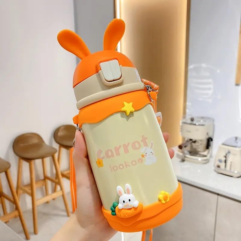 Bunny Themed Stainless Steel Water Bottle (500ml)