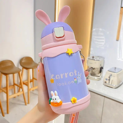 Bunny Themed Stainless Steel Water Bottle (500ml)