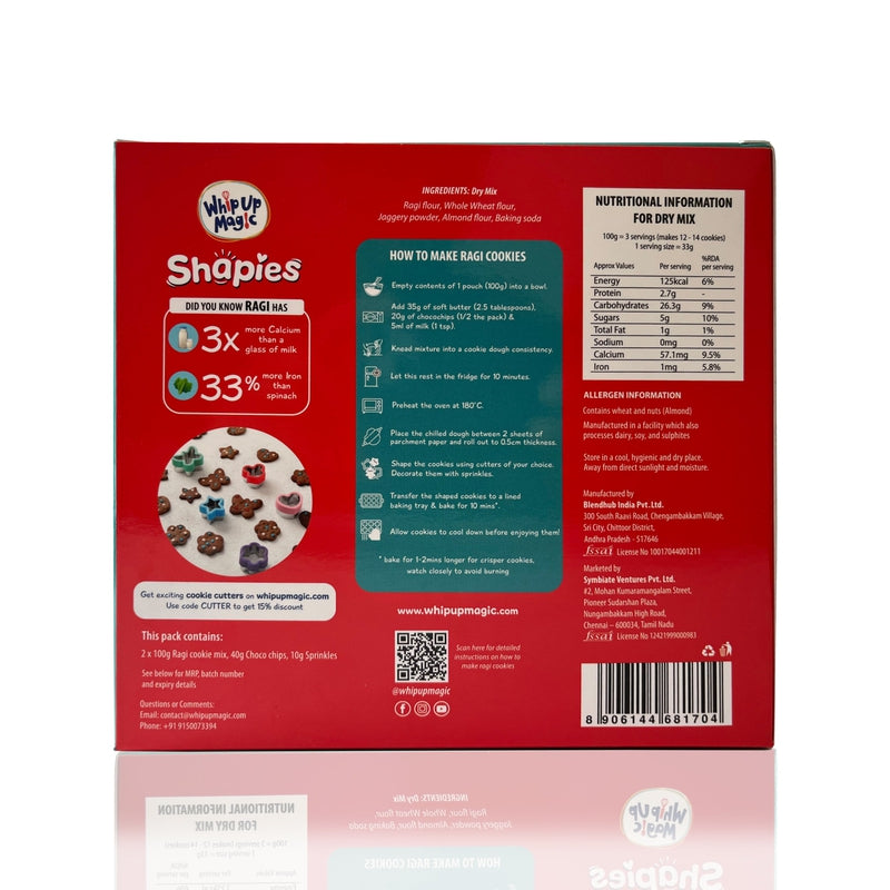 Shapies DIY Ragi Cookie Refill Pack (Disney Marvel) with Cookie Tin and Cookie Cutter (Assorted Design)