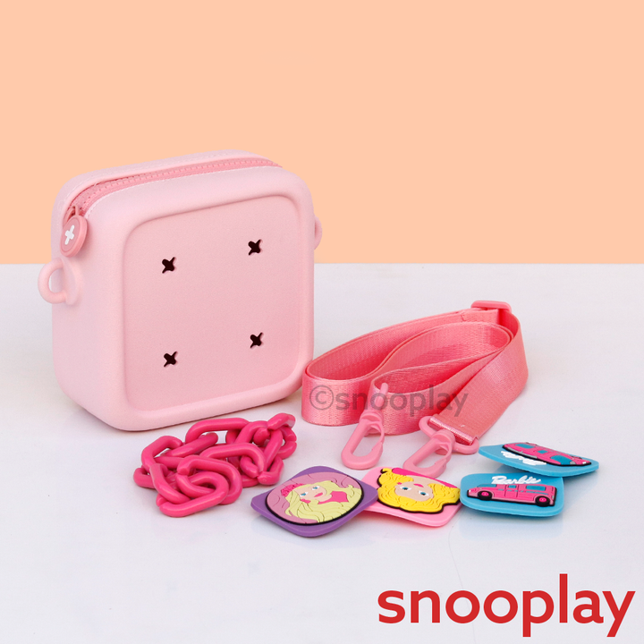 Dual Strap Sling/Hand Bag with Cartoon Charms (4-8 Years) | Assorted Colors