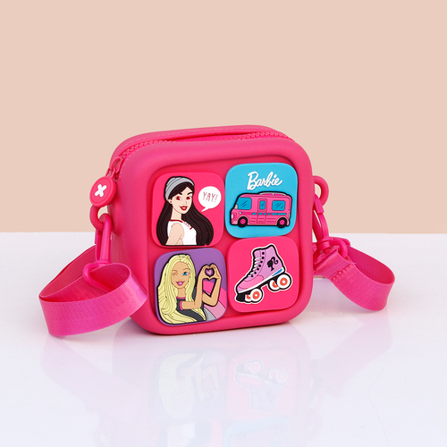 Dual Strap Sling/Hand Bag with Cartoon Charms (4-8 Years) | Assorted Colors