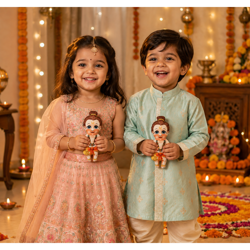 Little Canvas Bal Hanuman Plush Doll | Cute Lord Hanuman Soft Toy | Diwali & Festive Gifting