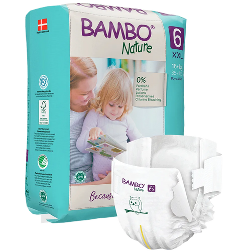 Bambo Nature (6-XXL) Diapers | 20 Diapers | 16+ Kg | 35+ lbs