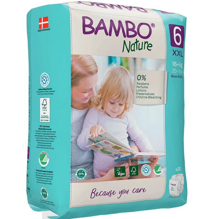 Bambo Nature (6-XXL) Diapers | 20 Diapers | 16+ Kg | 35+ lbs