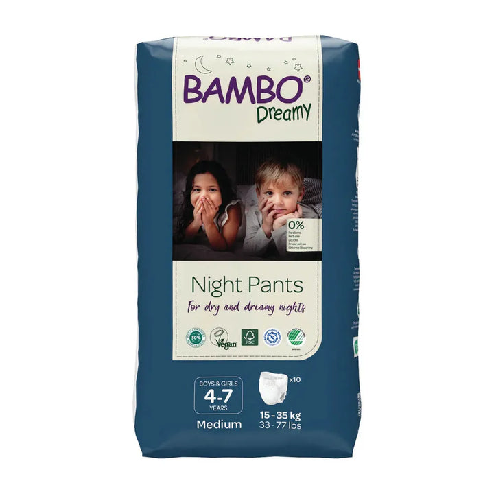 Bambo Dreamy (Medium) Night Unisex Pants | 10 Pants | 4-7 Years | 15-35 Kg | 33-77 lbs
