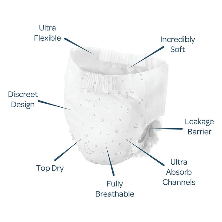 Bambo Dreamy (Medium) Night Unisex Pants | 10 Pants | 4-7 Years | 15-35 Kg | 33-77 lbs