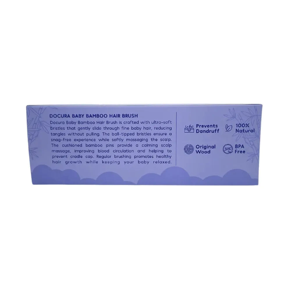 Docura Baby Bamboo Hair Brush - Ultra Soft & Gentle