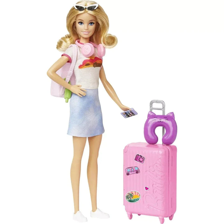 Original Barbie Doll and Accessories Travel Set With Puppy