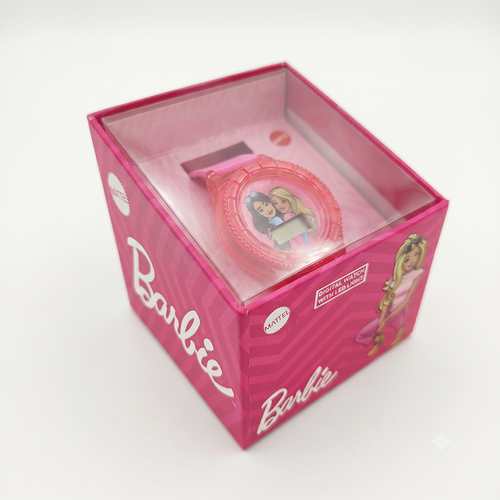 Original Mattel Barbie Digital Watch for Kids with Flashing Lights - Adjustable Strap