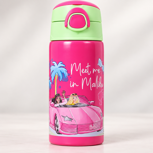Licensed Barbie Meet Me in Malibu Sipper Bottle for Kids | 400 ml | Stylish & Portable Drinking Bottle