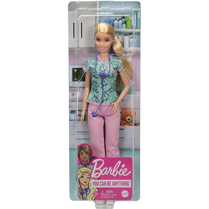 Mattel Original Barbie Nurse Blonde Doll with Accessories (3-9 Years)