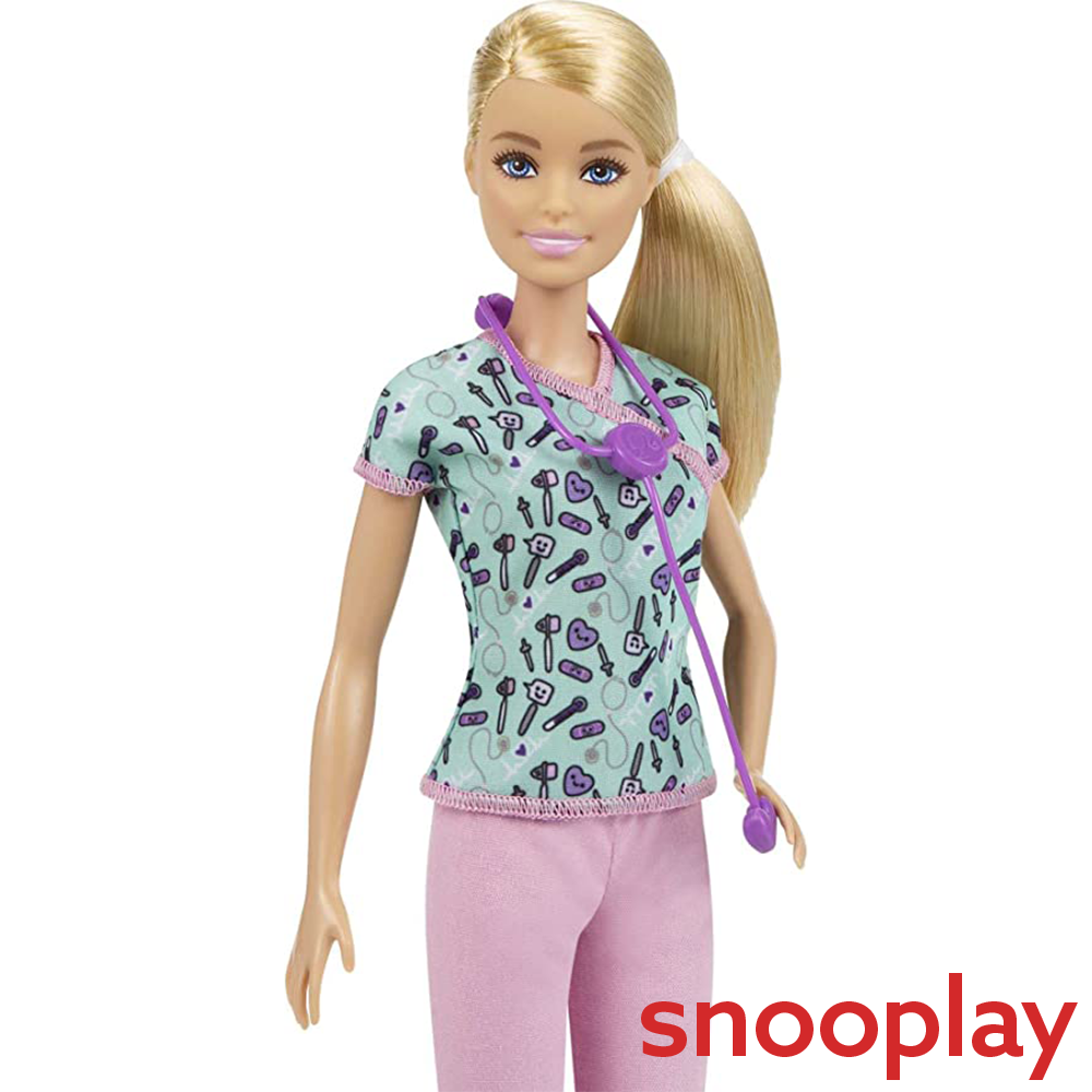 Mattel Original Barbie Nurse Blonde Doll with Accessories (3-9 Years)