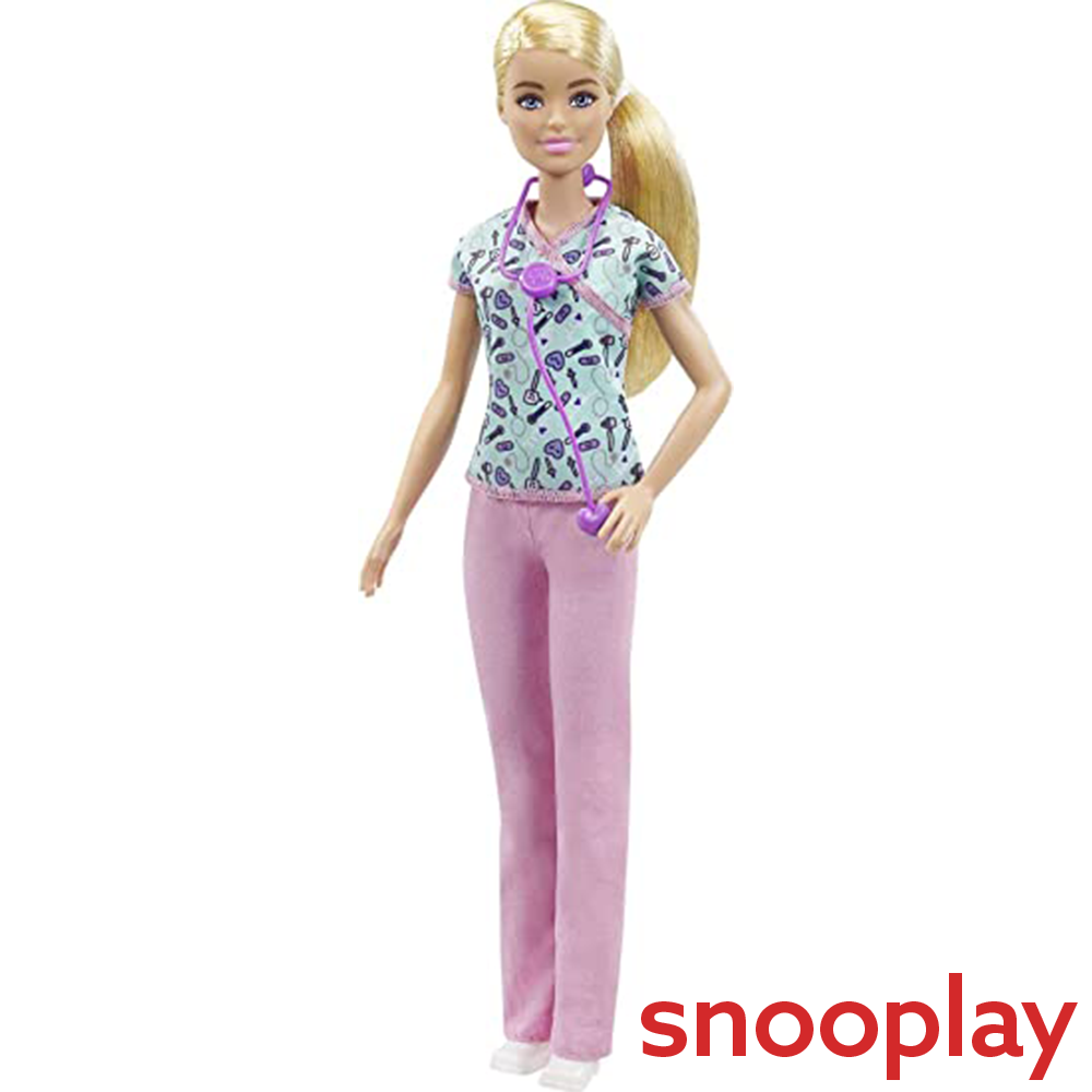 Mattel Original Barbie Nurse Blonde Doll with Accessories (3-9 Years)