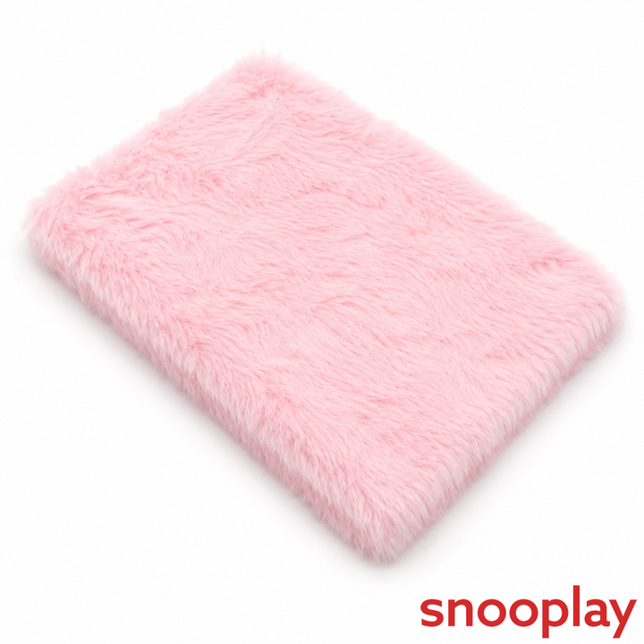 Cute Pink Faux Fur Diary with Charms
