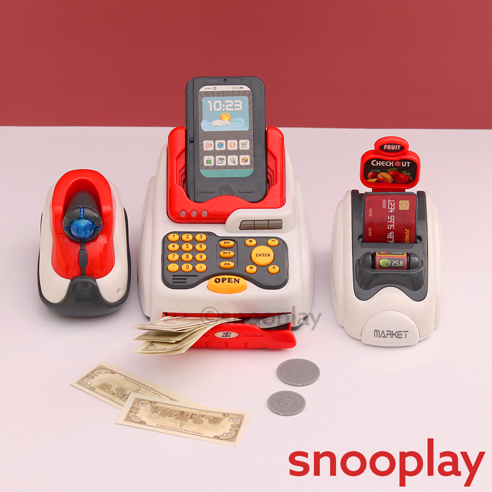 Buy Electronic Cash Register Toy 33 Piece Billing Scanner Set