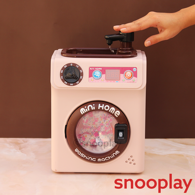 Battery Operated Household Washing Machine with Functional Tap and Rotating Drum